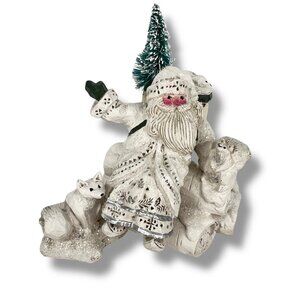 Pam Schifferl Winter White Santa Woodland Creature Figurine Midwest Cannon Falls